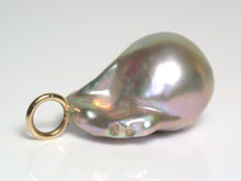 Load image into Gallery viewer, 13x20mm gold-pink fireball pearl &amp; 9 carat gold pendant