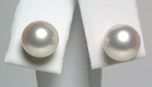 Load image into Gallery viewer, 8-8.5mm white Japanese Akoya pearl &amp; 9 carat gold earrings